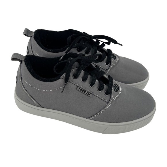 Heelys‎ Skate Shoes Gray Black Lace Up Roller Sneakers Youth Size 7 USA - Picture 1 of 6